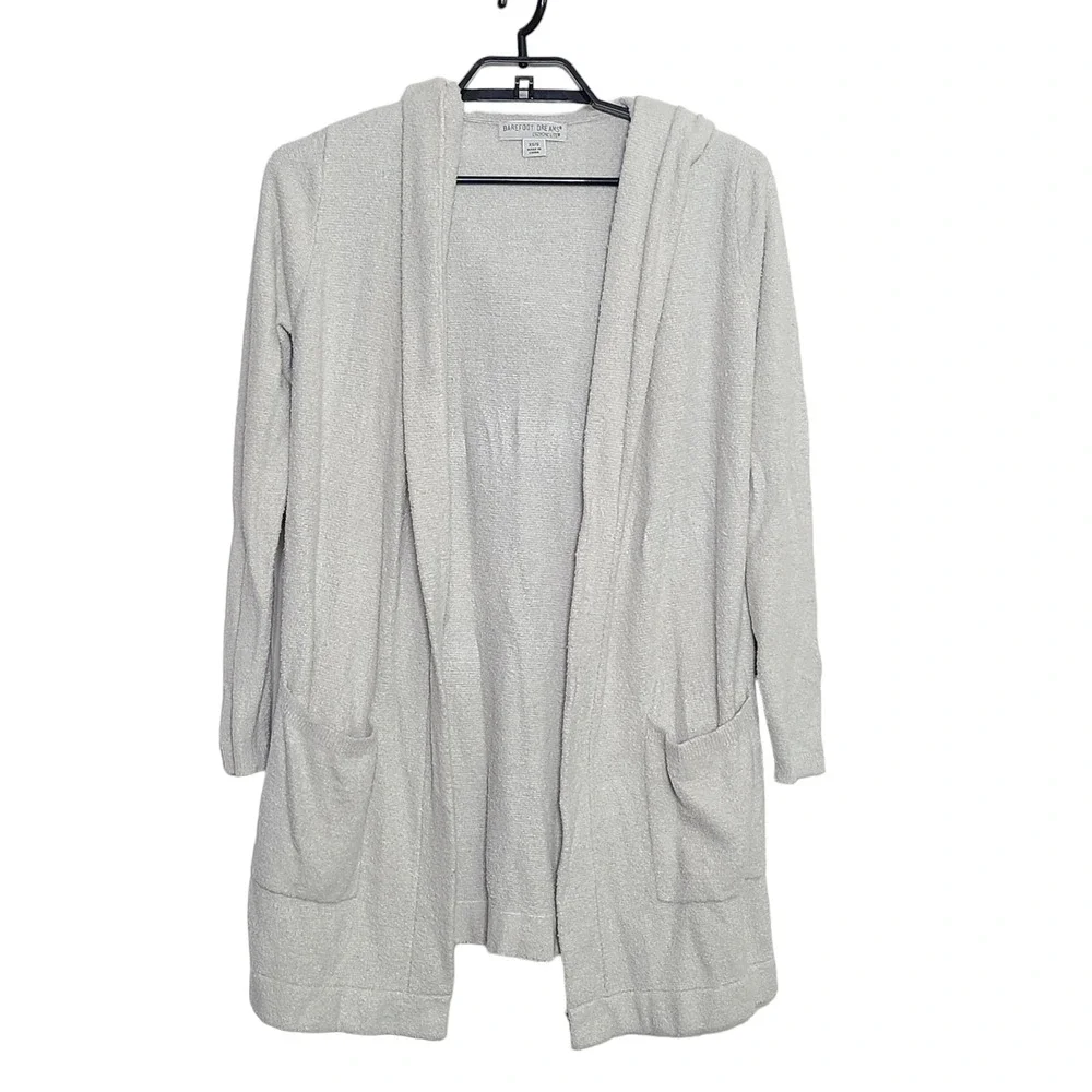 Barefoot Dreams Cardigan Cozychic Lite XS Small Light Gray